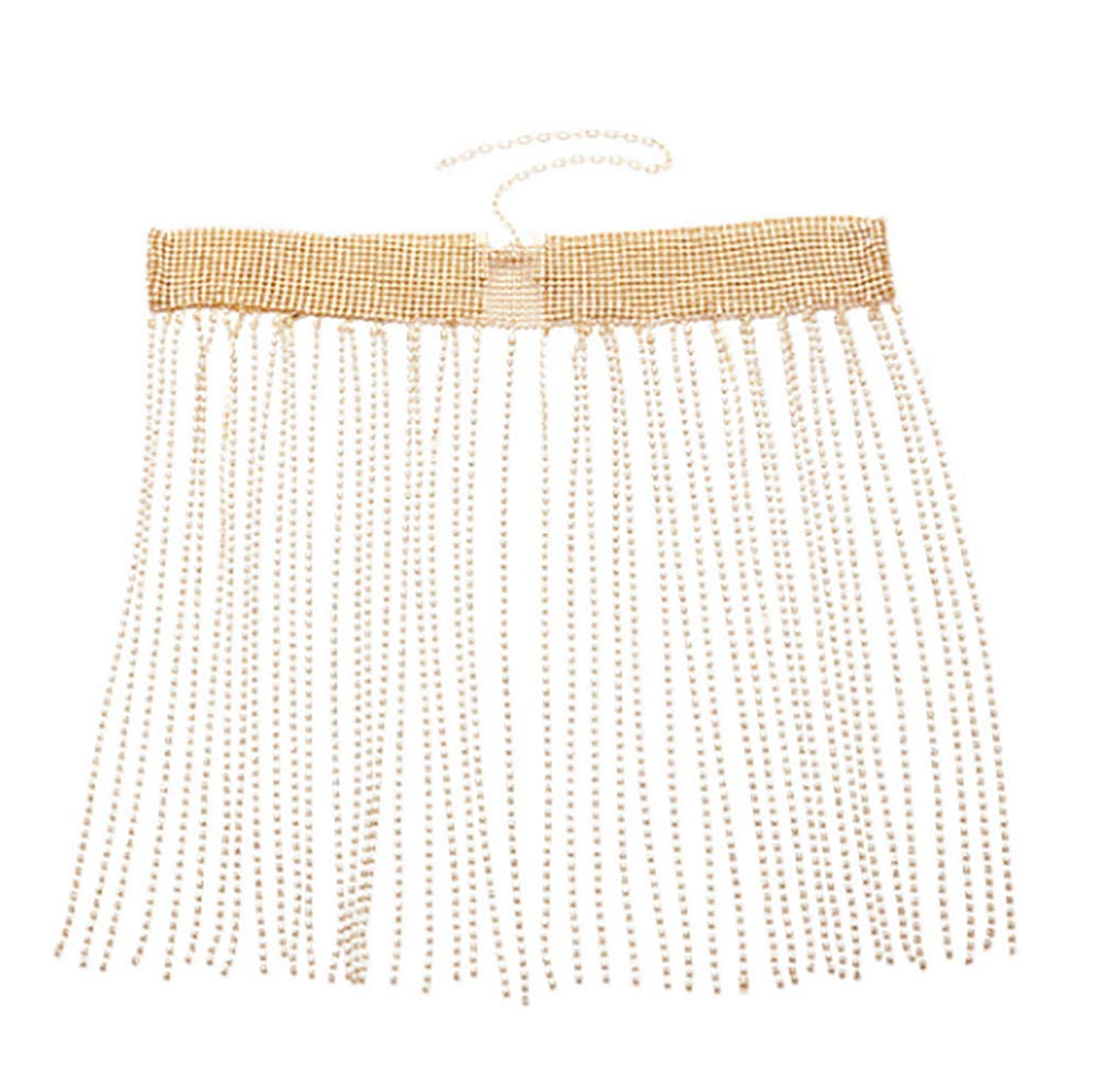Denifery Sexy Women Skirt Body Chain Tassel Rhinestone Bikini Sparkly Club Half Skirt Beauty & Personal Care Denifery