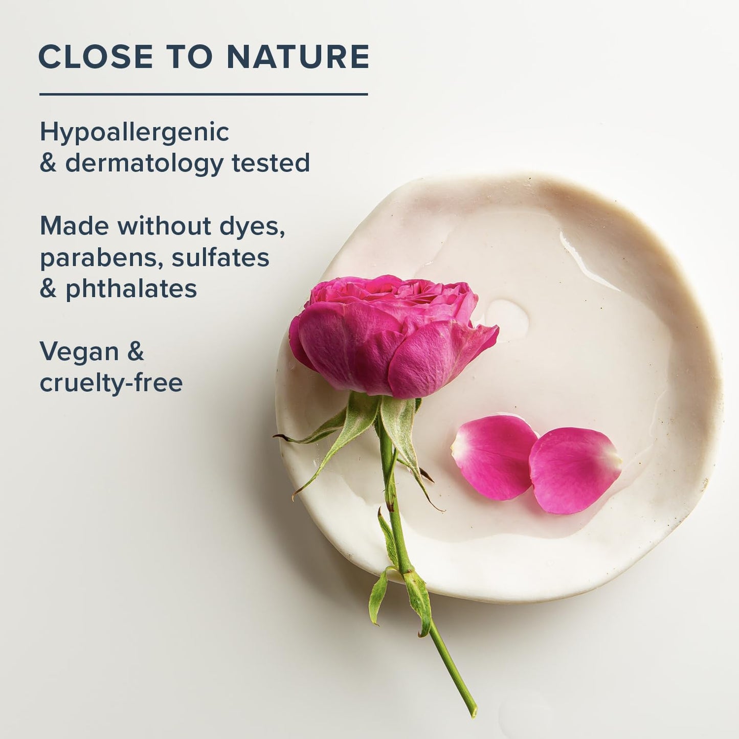 HERITAGE STORE Rosewater Facial Cleanser - Milk Face Wash Purifies and Nourishes w/Squalane, Rose Complex, Dry Skin to Combination Skin Care Beauty & Personal Care HERITAGE STORE