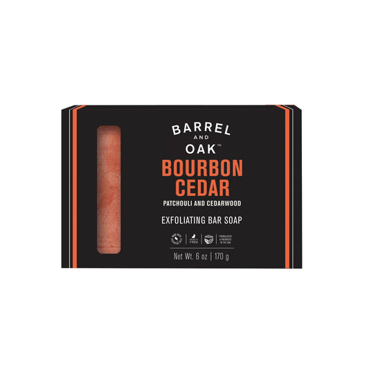 Barrel & Oak Exfoliating Bar Soap for Men, Kaolin Clay with Red Clay, Walnut Shell Powder, Olive Stone, and Essential Oils, Long-Lasting Bar Soap Beauty & Personal Care Barrel & Oak