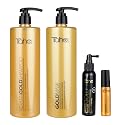 Tahe Keratin Gold Shampoo 1000ml + Mask 1000ml With Serum 30ml + Gold Mask 125ml Beauty & Personal Care Tahe