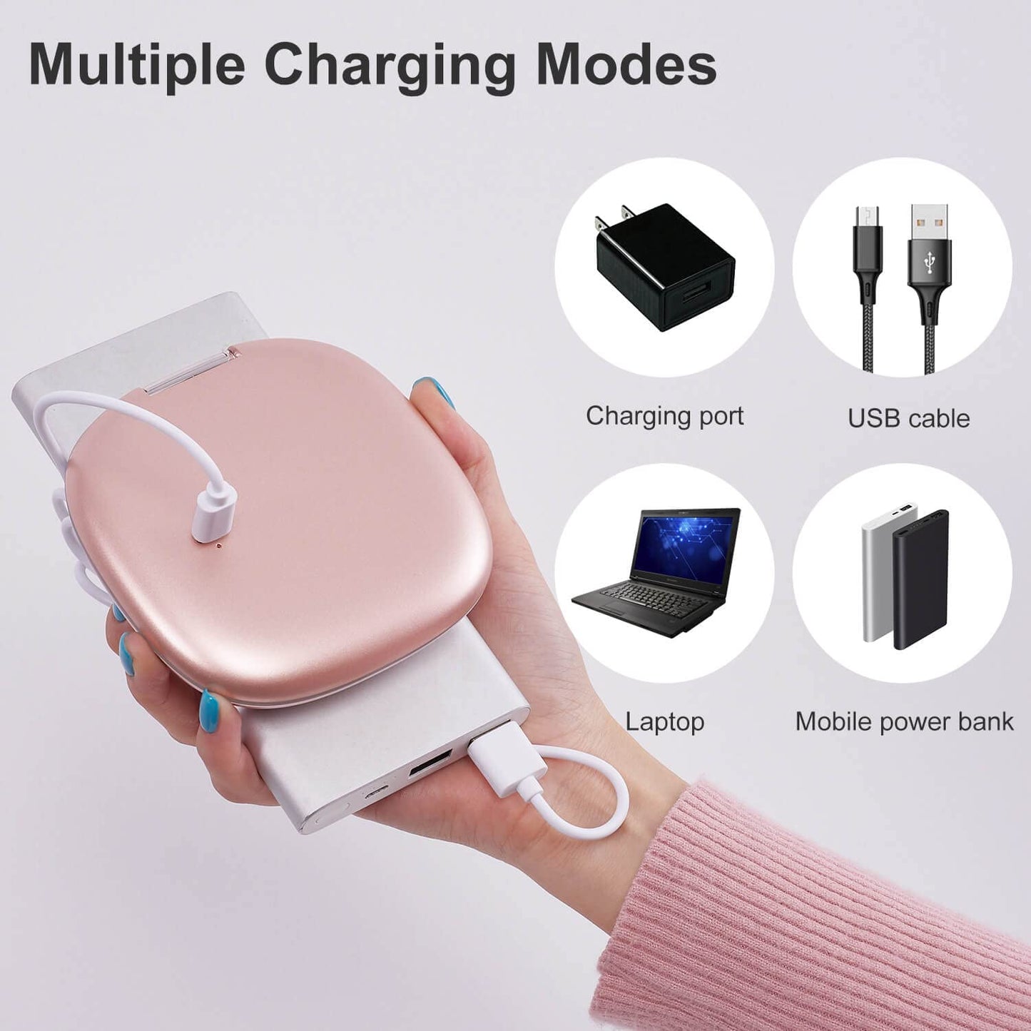 Mocado Compact LED Magnifying Travel Makeup-Mirror - 4 inches 1X/10X Magnification Small Hand Pocket Dimmable Double Sided USB Rechargeable Touch Beauty & Personal Care Mocado