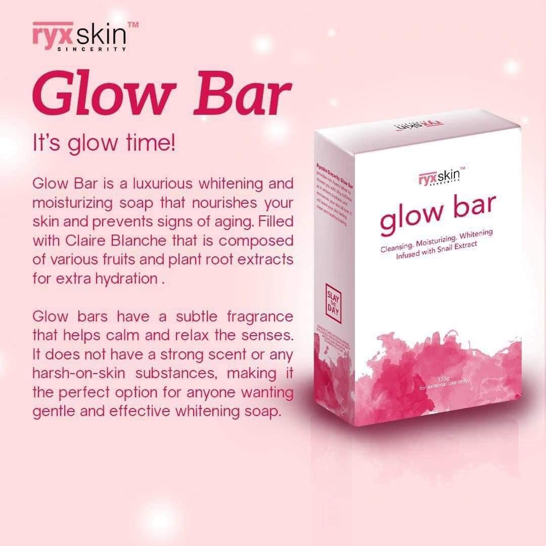 Ryxskin Glow Bar Cleansing and Moisturizing Face and Body Soap Infused with Snail Extract,135g Product Name,4.76 Ounce (Pack of 1) Beauty & Personal Care Ryxskin