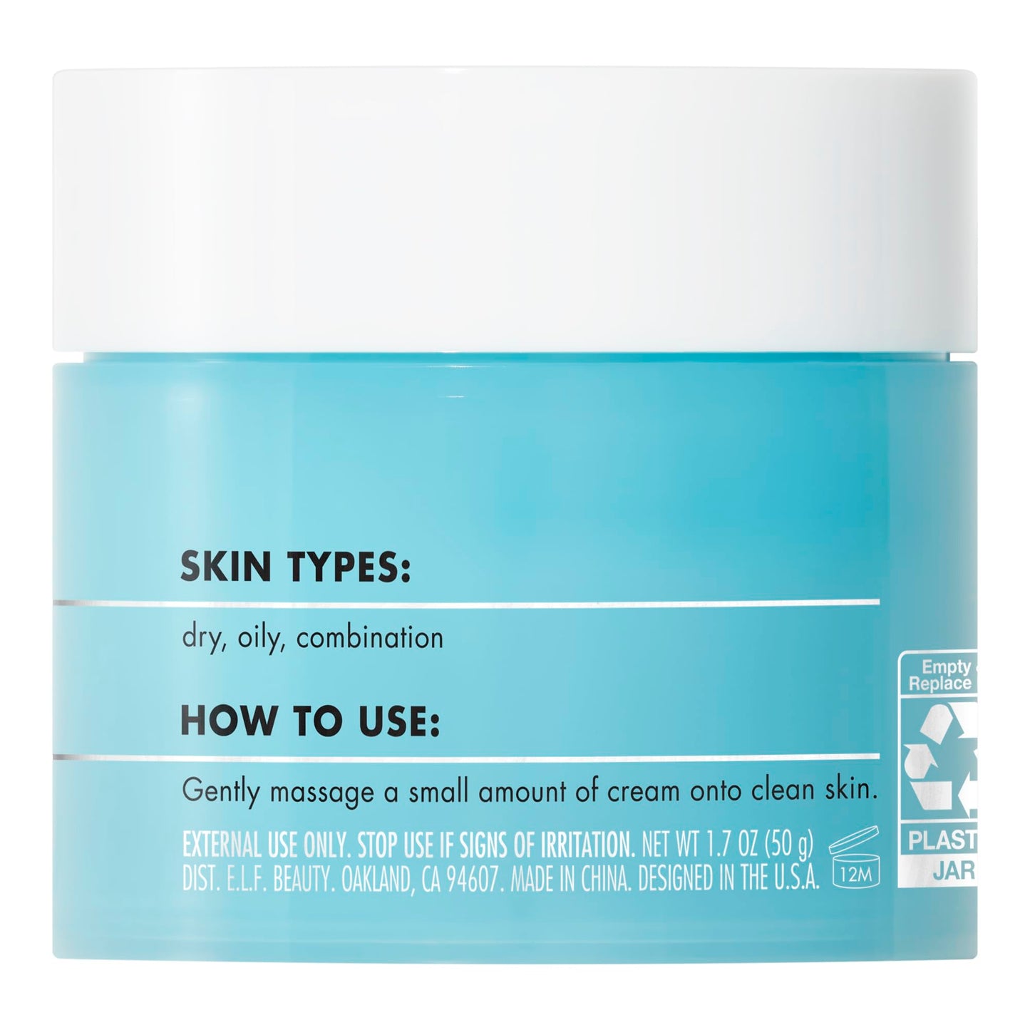 e.l.f. SKIN Holy Hydration! Face Cream with Hyaluronic Acid, Niacinamide & Peptides, Nourishing & Plumping Moisturizer, Vegan & Cruelty-Free Beauty & Personal Care e.l.f.