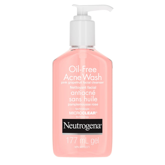Neutrogena Oil-Free Acne Wash Facial Cleanser, Pink Grapefruit, 6 Ounce Beauty & Personal Care Neutrogena