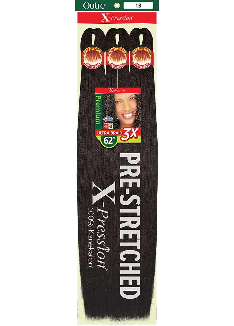 Outre X-Pression Braid - Pre Stretched Braid 62" 3X (1 Pack, 2T1B/350)