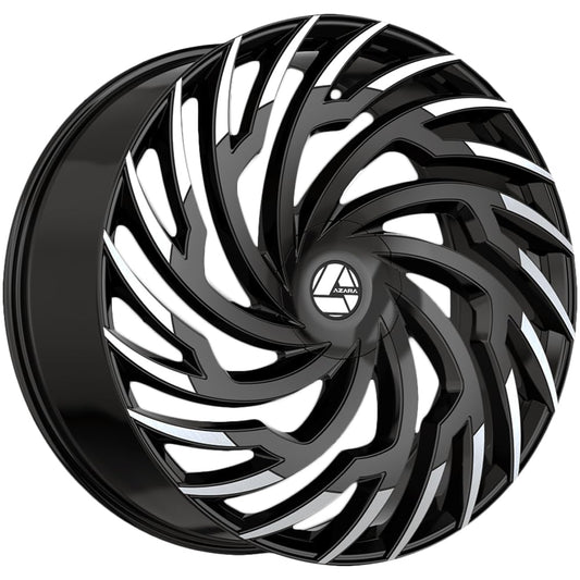 Azara AZA-536 22x8.5 5x112 5x114.3 +38 Cb 74.1 Gloss Black & Machined Beauty & Personal Care Azara