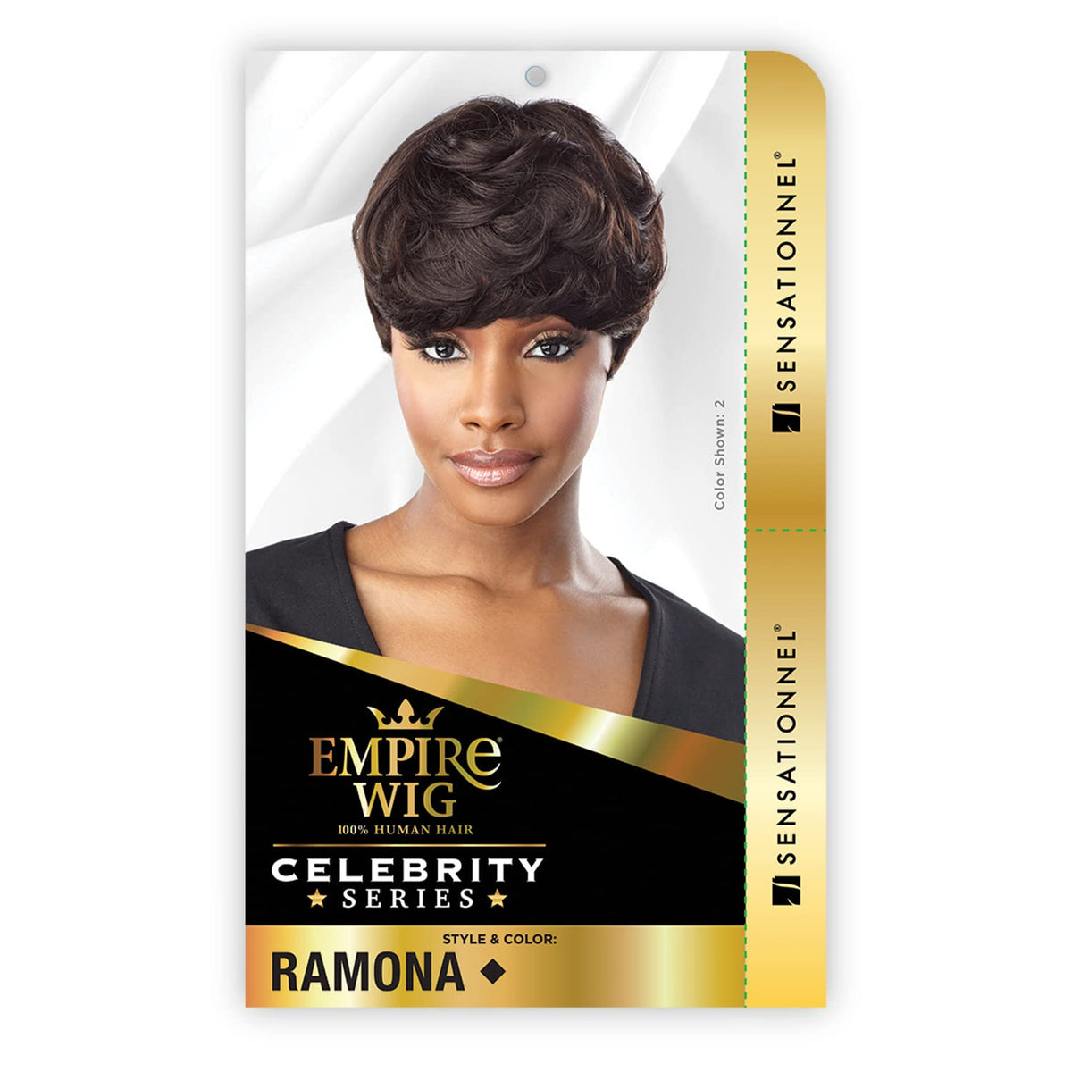 Sensationnel Empire Human Hair Celebrity Series Wig - RAMONA (1 Jet Black)