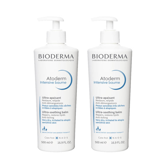 Bioderma Atoderm Intensive Balm Duo Pack Ultra-Nourishing Body Cream for Very Dry Skin, 2x16.9 Fl Oz Beauty and Personal Care Bioderma Default Title