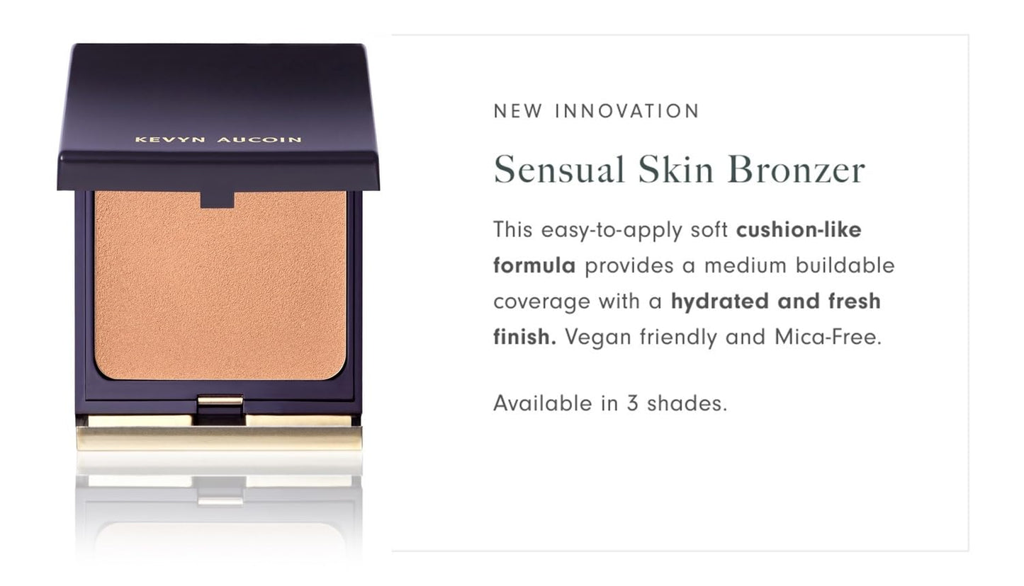 Kevyn Aucoin Sensual Skin Bronzer, Dawn - Light (golden tan warmth for fair to light skin tones): Get a sun-kissed glow. Cream-to-powder formula Beauty & Personal Care Kevyn Aucoin