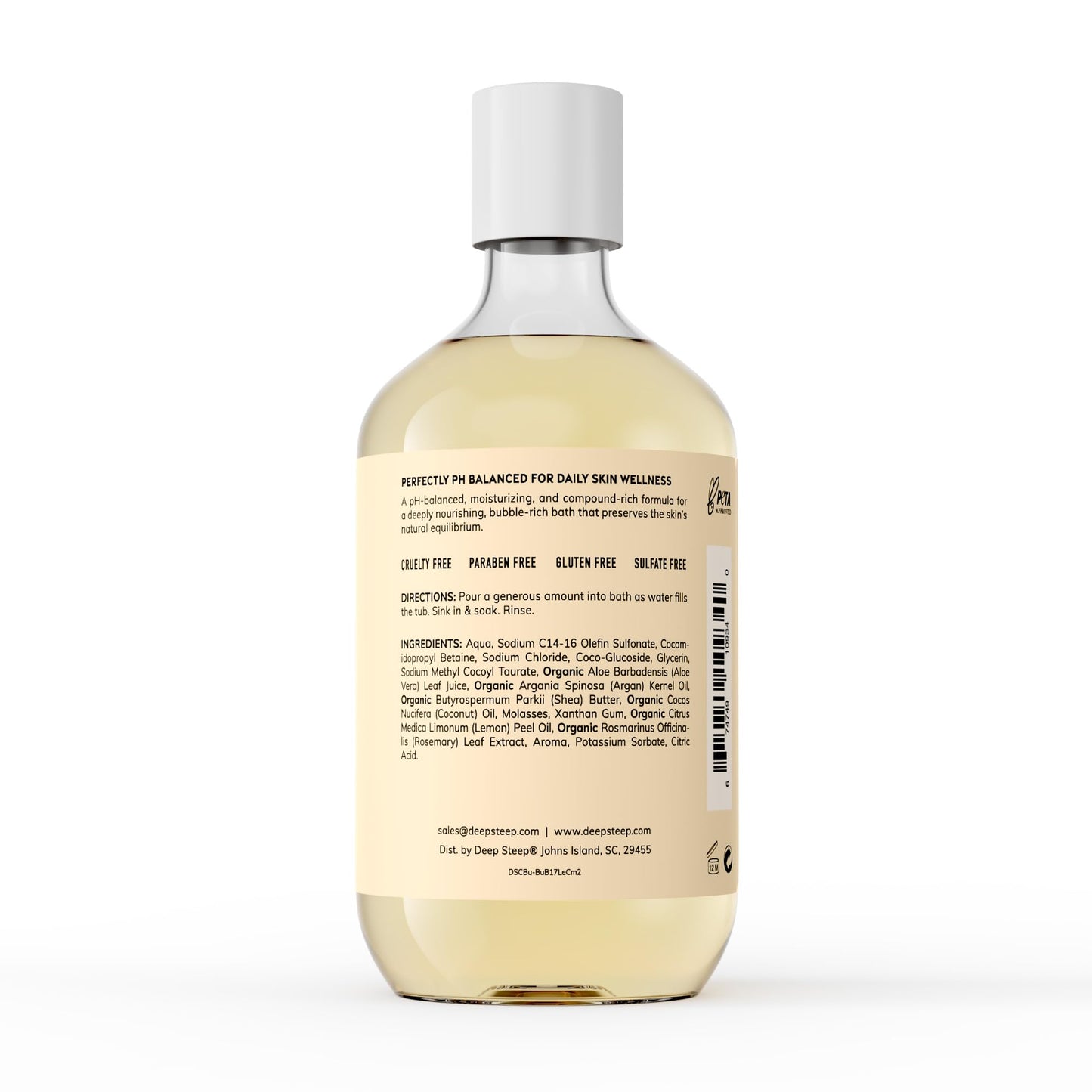 Deep Steep Lemon Cream Bubble Bath for Women, Hypoallergenic, Clinically Tested, Clean Formula for Sensitive Skin, Sulfate-Free, 17 fl oz Bottle Beauty and Personal Care Deep Steep