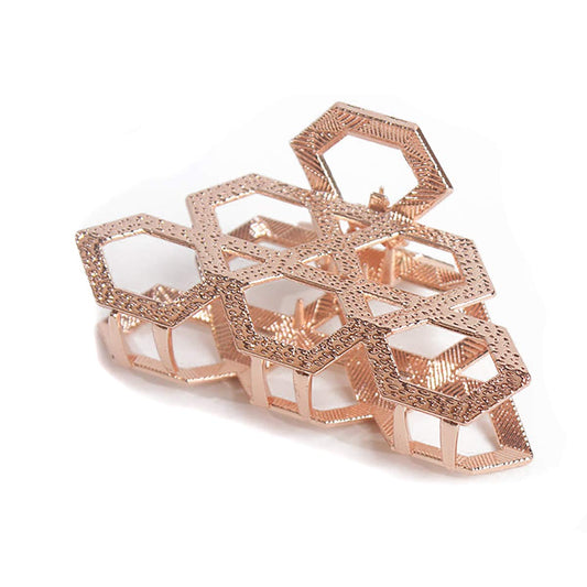 Women Vintage Metal Hair Jaw Clips Hair Clamp Hair Claw Hairpin Accessories (Rose gold) Beauty & Personal Care Fodattm