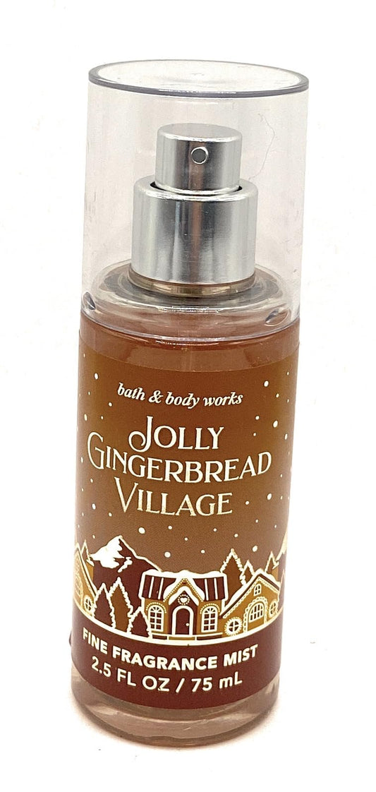 Bath and Body Works Jolly Gingerbread Village 2.5 Fluid Ounce Travel Size Body Spray (2023 Limited Edition) Beauty & Personal Care Bath & Body Works