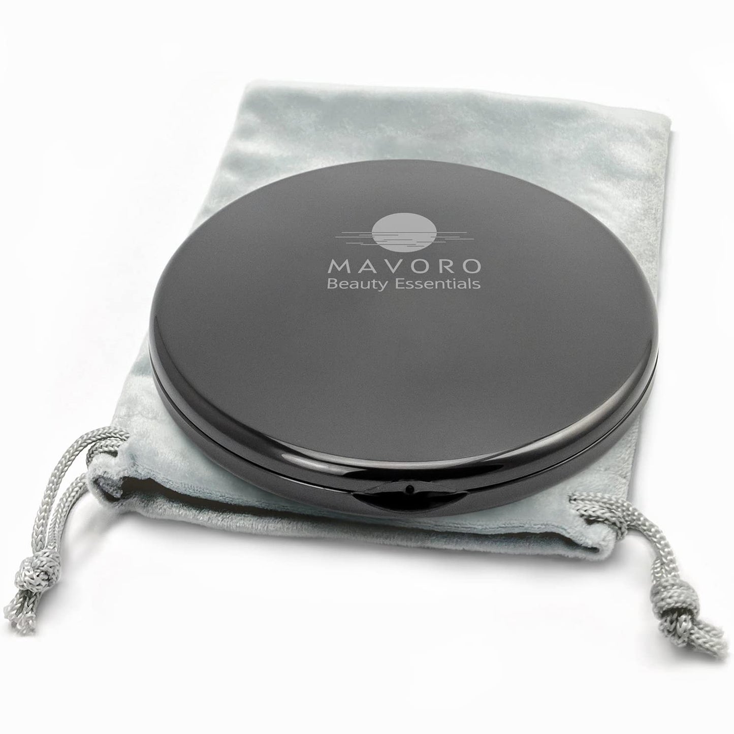Mavoro Magnifying Compact Mirror | 1x/10x Magnification | 4" Small Pocket Purse Double Sided Travel Makeup Mirror | Folding Portable Hand Compact Beauty & Personal Care Mavoro