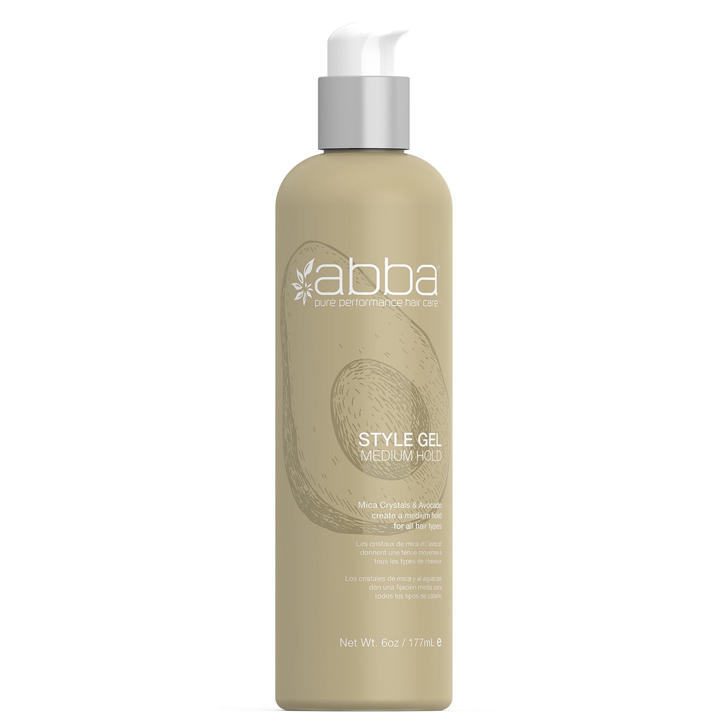 ABBA - Pure Style Gel Medium Hold - Mica Crystals & Avocado, 6 fl oz Beauty & Personal Care ABBA