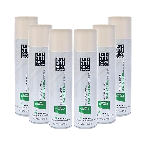 Salon Grafix Shaping Hair Spray - Brushable and Freshly Scented Hairspray for Women and Men - Professional Quality Result - Extra Super Hold - 6 pc Beauty & Personal Care Salon Grafix