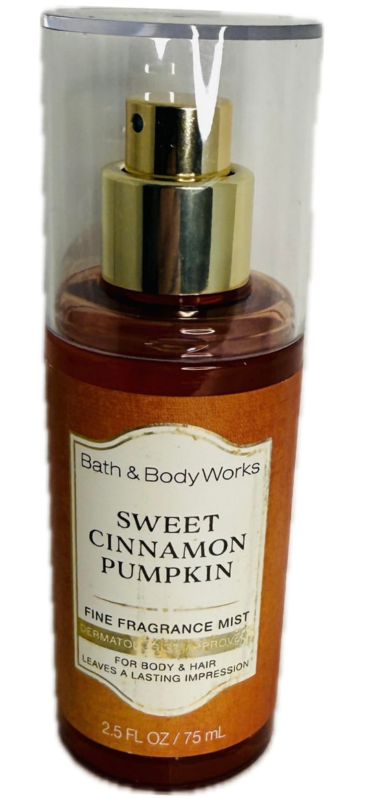Bath & Body Works Sweet Cinnamon Pumpkin Travel Size Fragrance Mist 2.5 oz