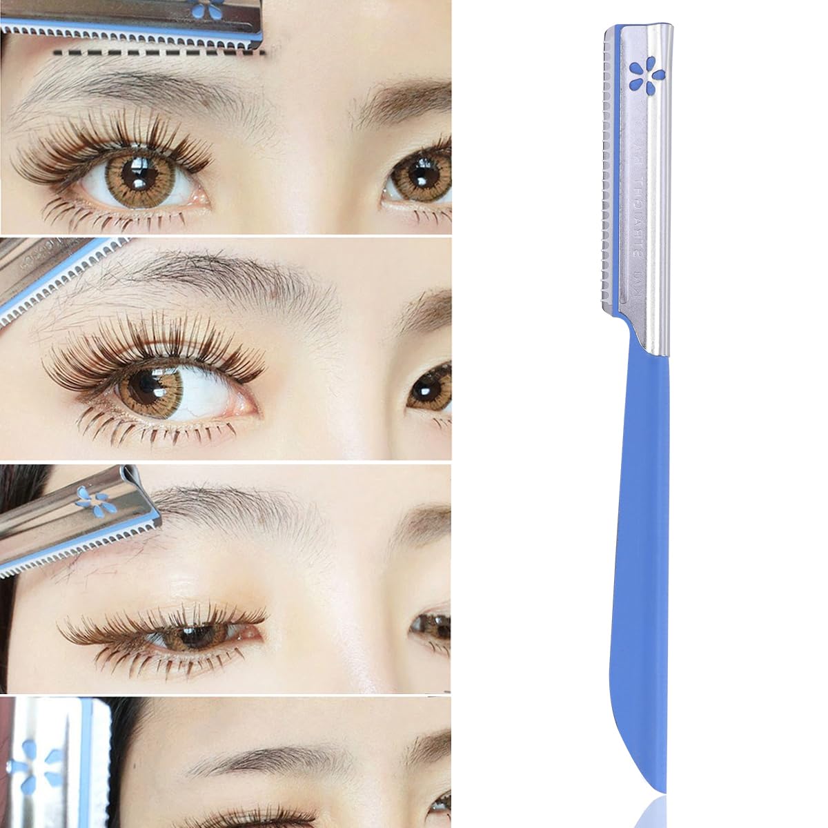 Tinksky 5pcs Eyebrow Shaper Razor Trimmer Shaver Hair Remover Set (Blue) Beauty and Personal Care TINKSKY