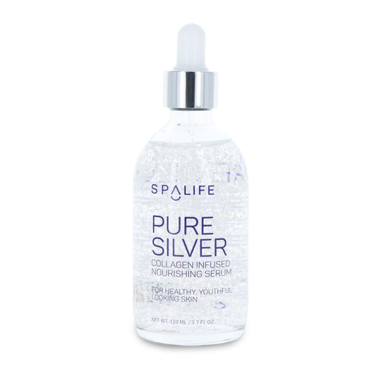 Spa Life Face Serum: Nourishing Gold & Silver Serums (Nourishing Silver & Collagen) 110 ml (3.7 Fl. Oz.) - Boosts Firmness, Hydration, and Radiance Beauty & Personal Care SpaLife