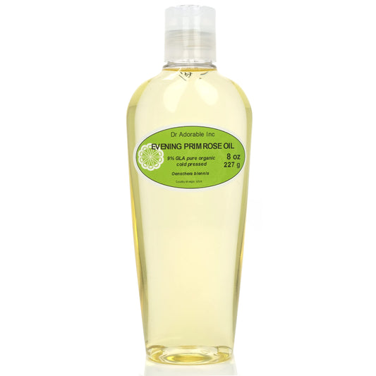 Dr Adorable - 8 oz - Evening Primrose Oil - 9% GLA Pure Organic Cold Pressed Beauty & Personal Care Dr Adorable