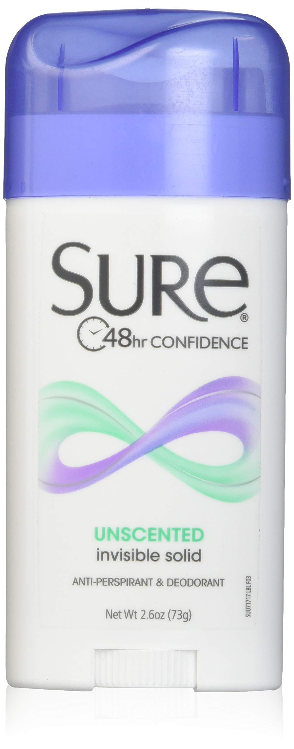 Sure Anti-Perspirant Deodorant Invisible Solid Unscented 2.60 oz (Pack of 4) Beauty and Personal Care Sure