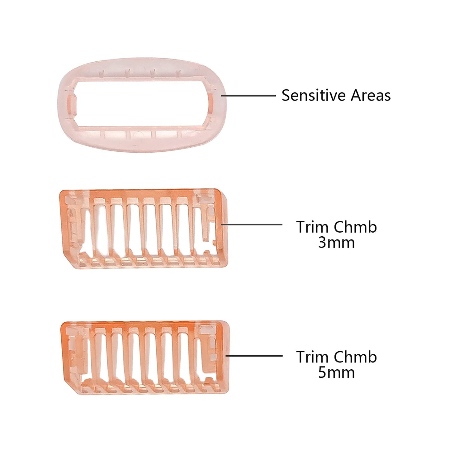 Shaver Trimmer Comb for Finishing Touch Flawless Body Rechargeable Ladies Shaver Trimmer Replacement Comb (1mm,3mm Comb+Sensitive Areas Comb+Brush) Beauty and Personal Care INVODA