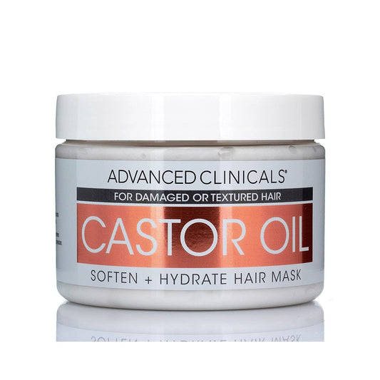 Advanced Clinicals Castor Oil Conditioning Hair Mask Natural Detangler & Hair Treatment W/Jamaican Black Castor Oil, Coconut Oil, & Biotin Repair For