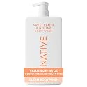 Native Body Wash for Women & Men, Sweet Peach & Nectar, 36 oz Pump Bottle, Sulfate-Free & Gentle Beauty & Personal Care Native
