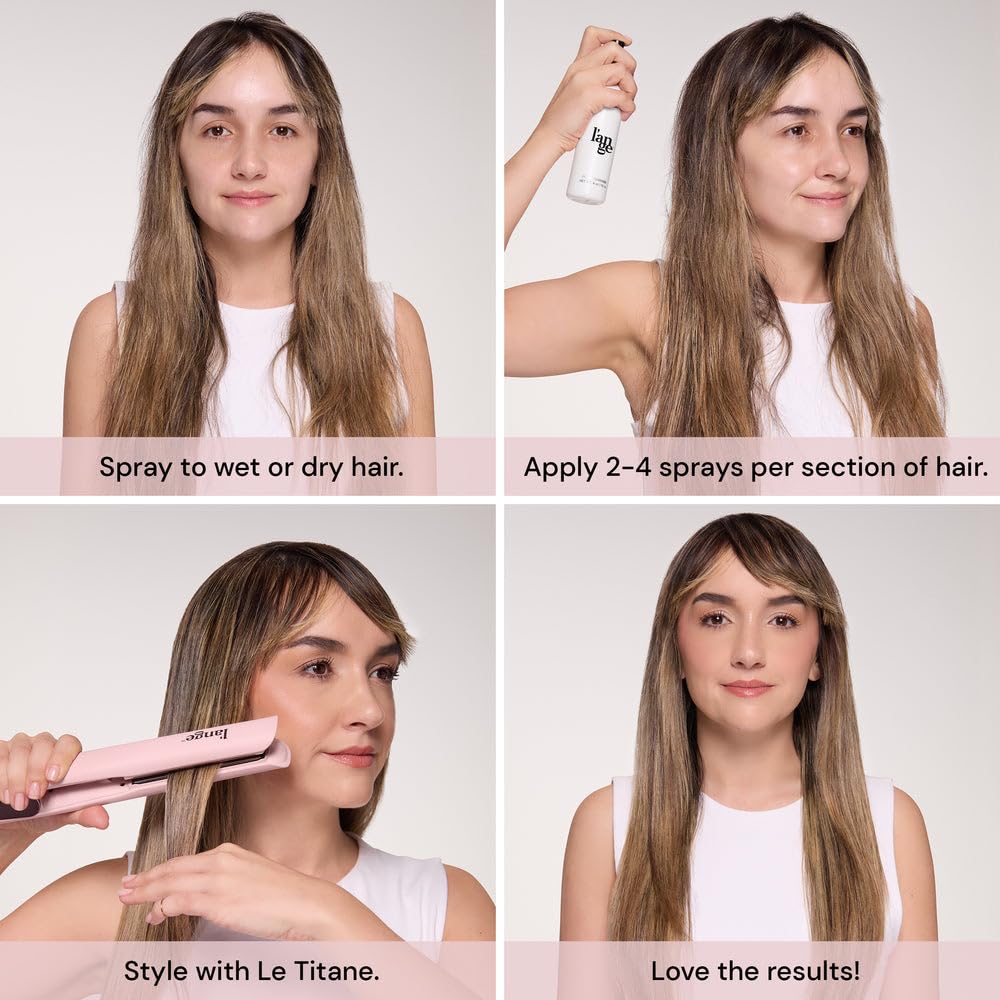 L'ANGE HAIR Thermal Agent Heat Protectant Spray | 450°F Heat Protection Spray for Hair | Controls Frizz, Enhances Shine & Volume | Safe Beauty & Personal Care L'ANGE HAIR