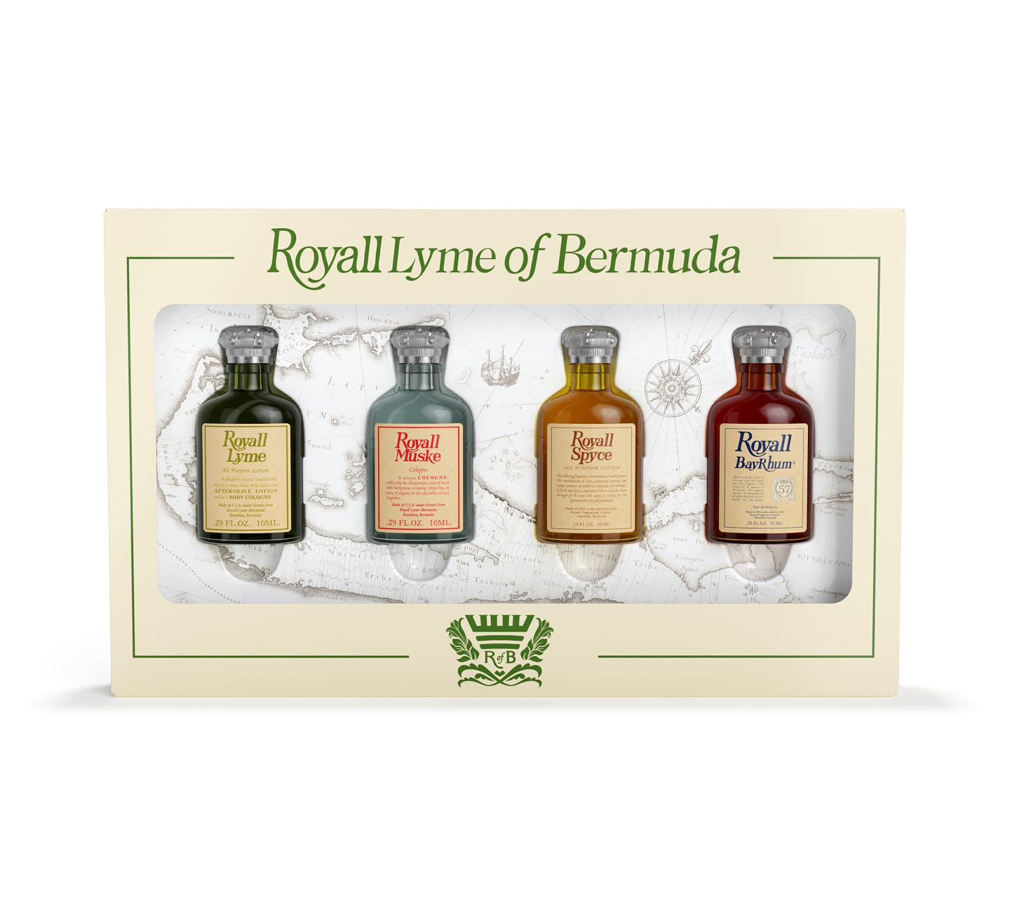 ROYALL LYME Bermuda Collection by Royall Fragrances 4 Piece Mini Variety Set men Beauty & Personal Care ROYALL LYME