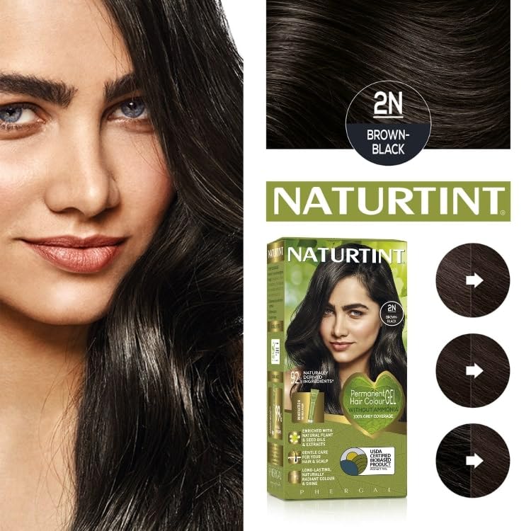Naturtint 2N Brown Black Permanent Hair Color (Pack of 1), Ammonia Free, Vegan, Cruelty Free, up to 100% Gray Coverage, Long Lasting Results Beauty & Personal Care Naturtint