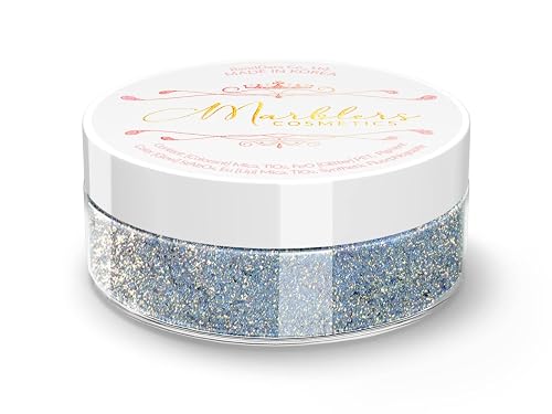 MARBLERS Chunky Natural Mica Powder [Magic Lake Pearl] 0.11oz (3g) | Highly Pigmented | Non-Toxic, Vegan, Cruelty-Free | Eyeshadow, Body Butter, Nail Beauty & Personal Care MARBLERS