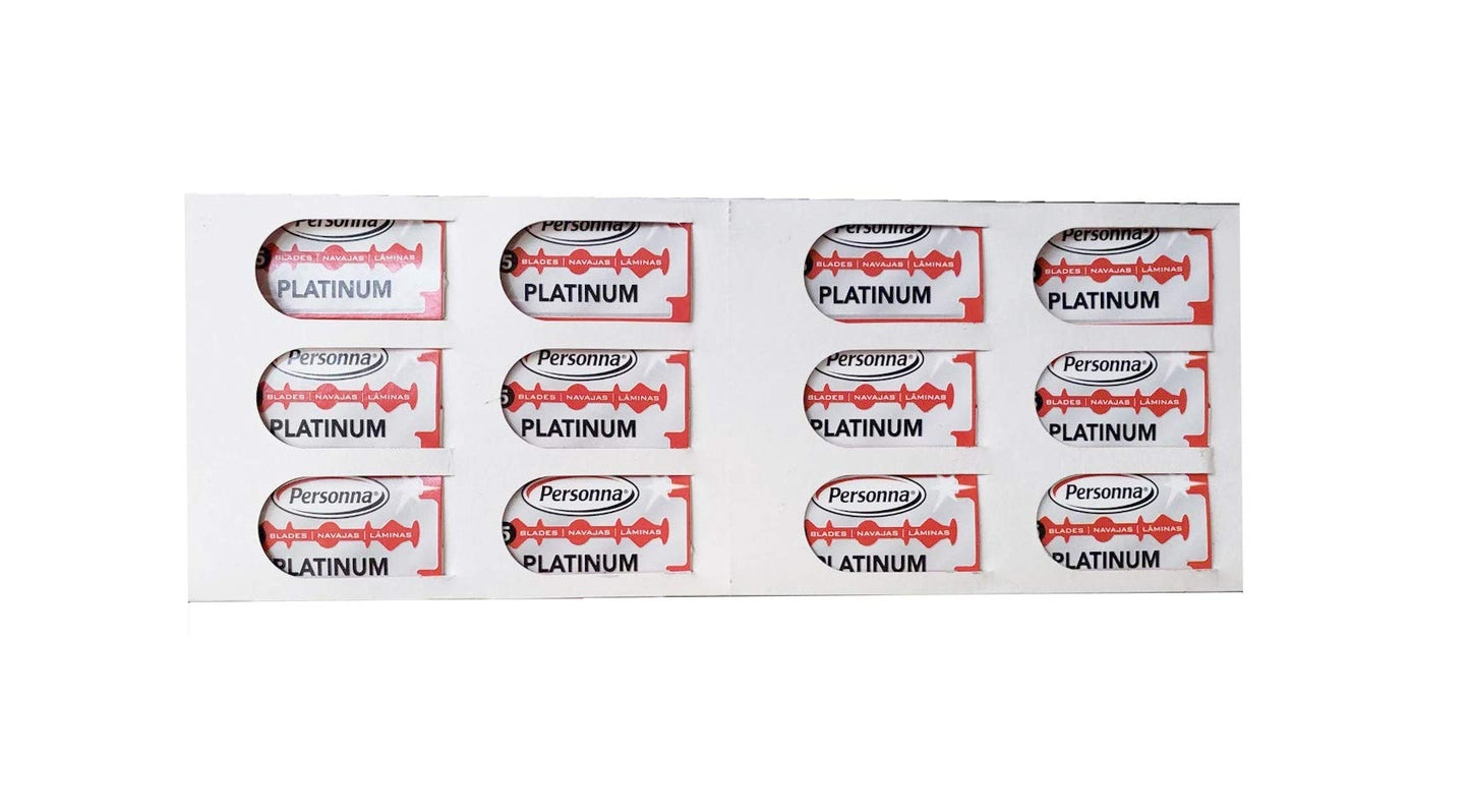 Personna Platinum Red Chrome Double Edge Stainless Steel 100 Blades 20BX Beauty and Personal Care Personna
