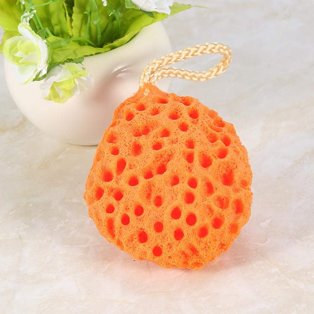 BORDSTRACT Shower Sponge, 3.3 x 2.8in Soft Adult Bath Foam Loofah Sponge, Body Shower Spa Exfoliator Cleaning Bath Ball Body Scrubber(Orange) Beauty and Personal Care BORDSTRACT