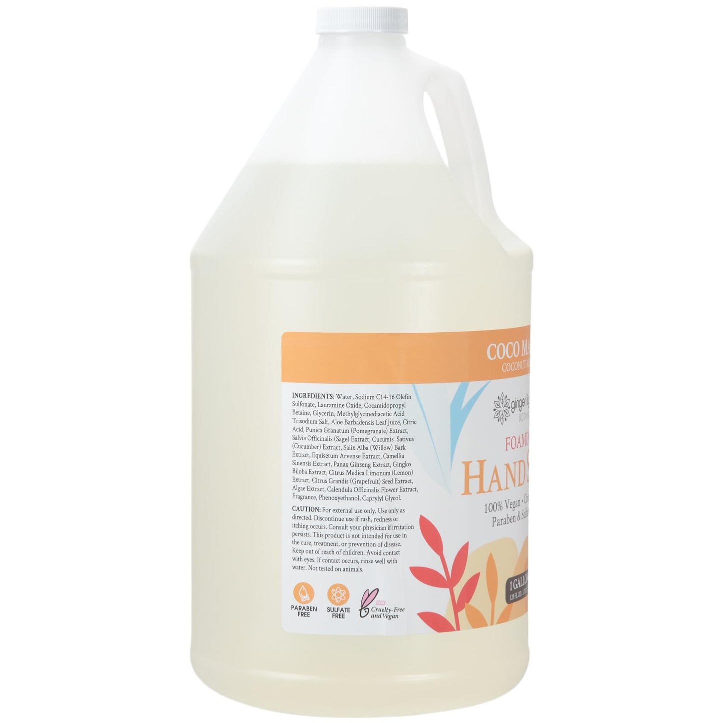 Ginger Lily Farms Botanicals All-Purpose Foaming Hand Soap Refill, Coco Mango, 100% Vegan & Cruelty-Free, Coconut Mango Scent, 1 Gallon (128 fl oz) Beauty & Personal Care Ginger Lily Farms