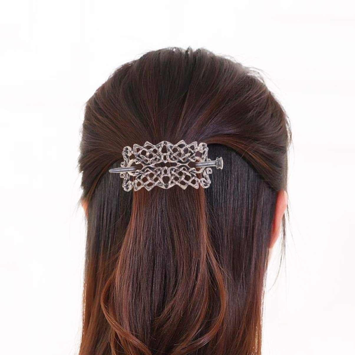 Viking Knot Hair Clips Alloy Retro Hair Slide Barrettes Hair for Long Hair Beauty & Personal Care Lurrose