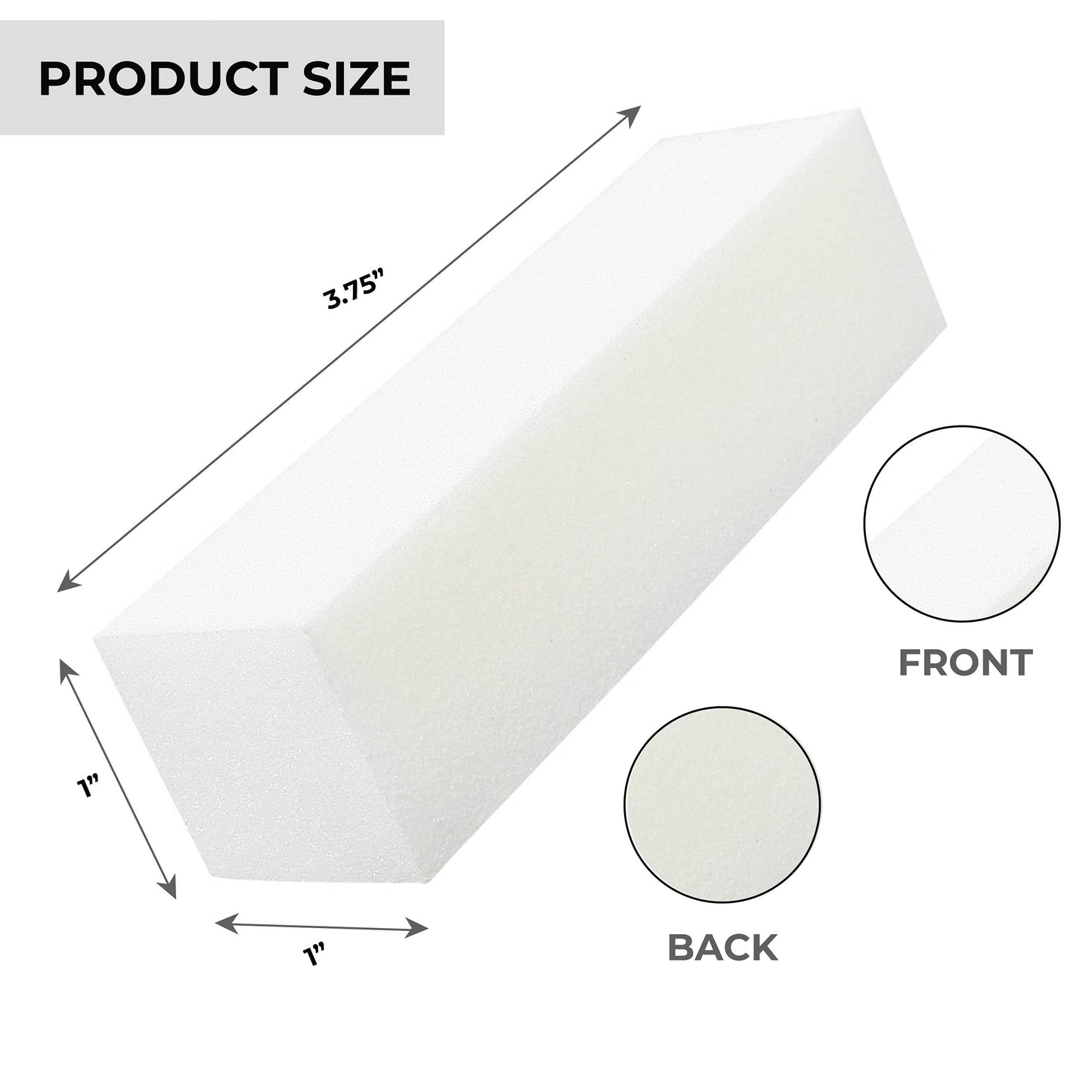 ForPro Professional Collection Buffing Block, Super White, 180/240 Grit, Four-Sided Manicure and Pedicure Nail Buffer, 3.75" L x 1" W x 1" H, 20-Count Beauty & Personal Care ForPro Professional Collection