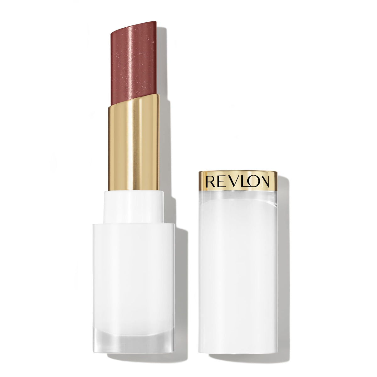 REVLON Super Lustrous Glass Shine Balm, Hydrating Tinted Lip Balm with Hyaluronic Acid, Aloe & Rose Quartz, Light-Medium Brown Lipstick, NEW Shade Beauty & Personal Care REVLON