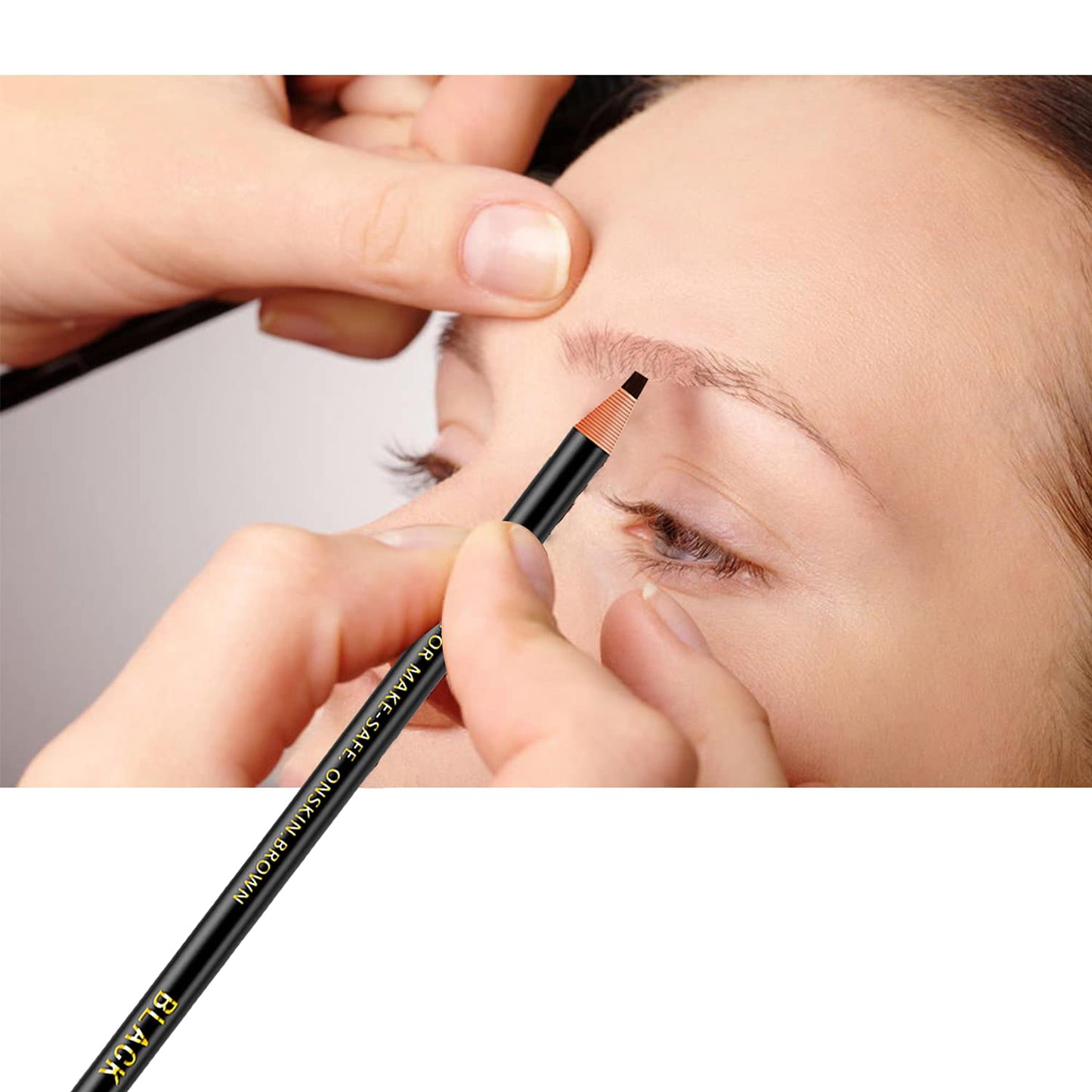 6 Piece Black Colour Waterproof Eyebrows Pencil Tattoo Makeup And Microblading Supplies Kit-Permanent Eye Brow Liners In Waterproof Eyebrow Pencils Beauty & Personal Care KAIQIKAIXI