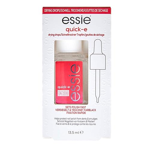 essie Nail Care, 8-Free Vegan, Quick-E Drops, fast-drying drops, nail polish finisher, 0.46 fl oz Beauty & Personal Care essie