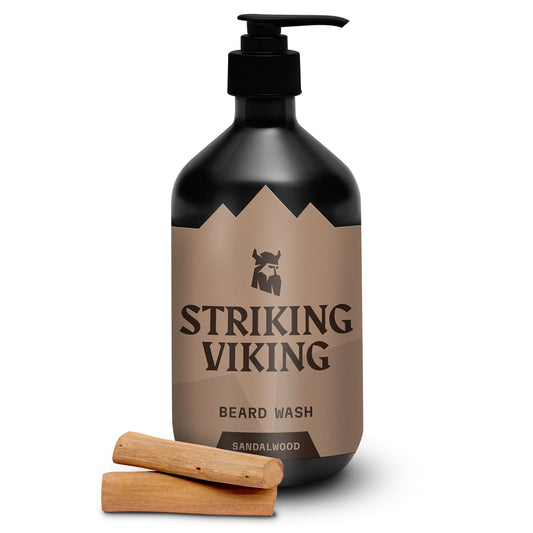 Striking Viking Sandalwood Beard Wash/Shampoo for Men - 17 Oz, Paraben & Sulfate Free, Jojobal Oil for all Beard Types - Promotes Healthy Growth Beauty & Personal Care Striking Viking