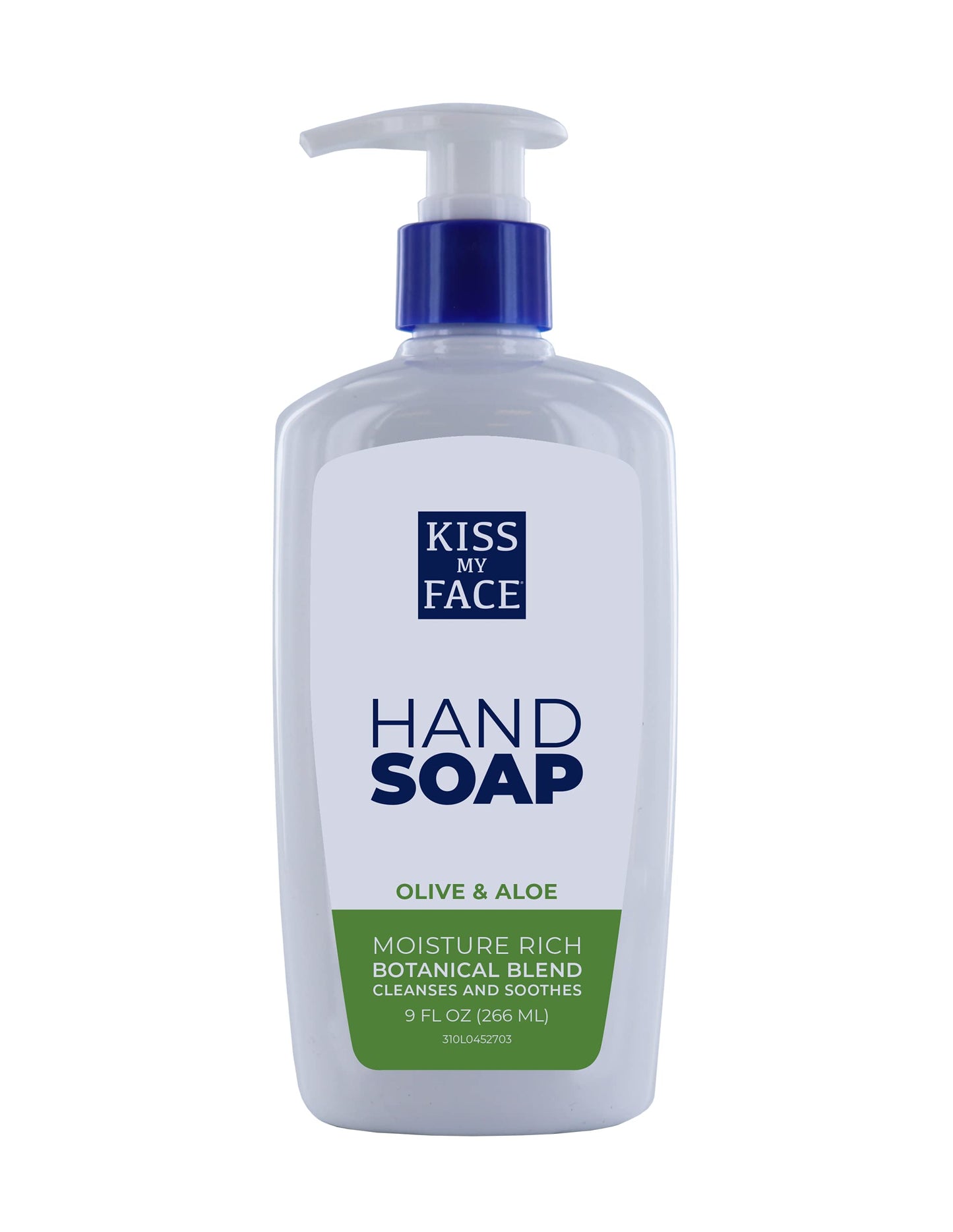 Kiss My Face Moisture Liquid Hand Soap Vegan and Cruelty Free Hand Wash Soap 9 fl oz Bottle with Pump Dispenser (Olive and Aloe, Pack of 1) Beauty & Personal Care Kiss My Face
