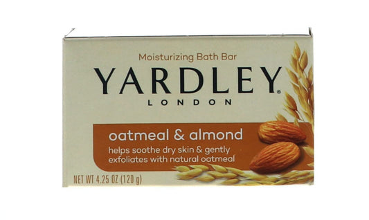 Yardley Oatmeal Almond Bath Bar 4oz - Pack of 6 Beauty & Personal Care Yardley