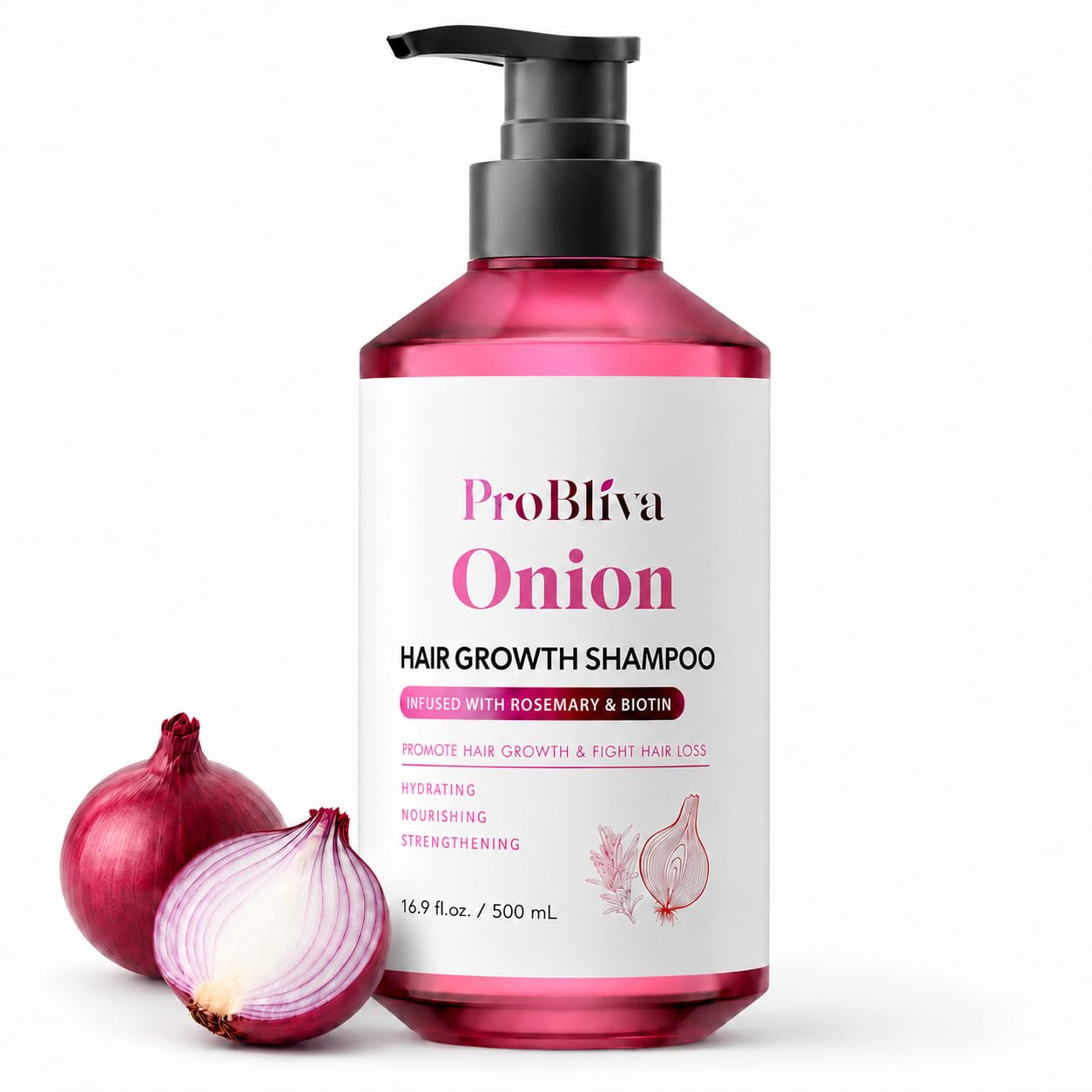 ProBliva Onion Shampoo for Hair Growth: Onion Hydrosol Shampoo with Biotin and Rosemary for Hair Loss and Thinning Hair - Promotes Healthier, Thicker Beauty & Personal Care ProBliva