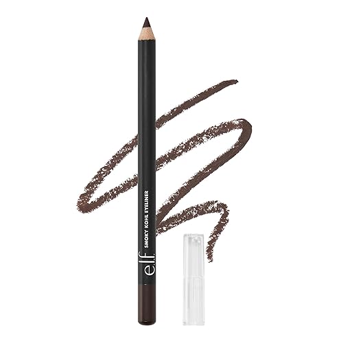 e.l.f. Smoky Kohl Eyeliner, Eye Pencil For Creating Long-Lasting, Bold, High-Pigmented Makeup Looks, Vegan & Cruelty-Free, French Roast Beauty & Personal Care e.l.f.