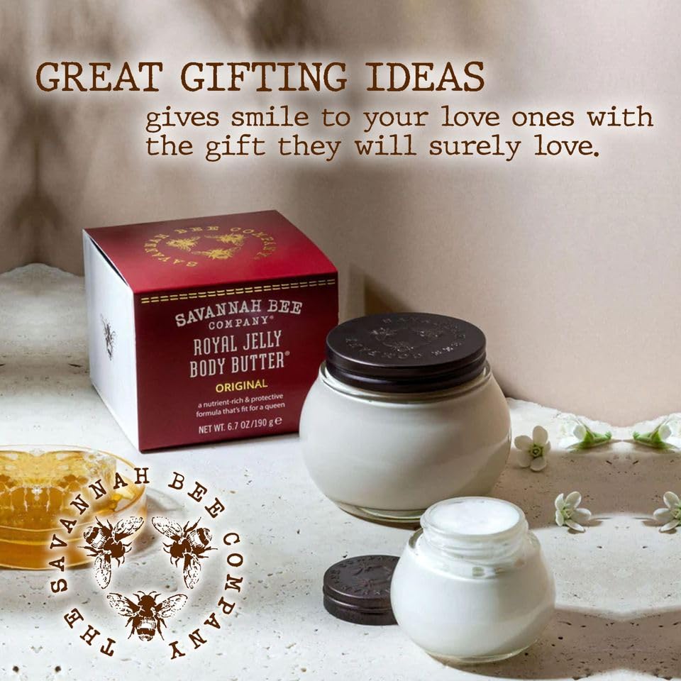 Savannah Bee Company Royal Jelly Body Butter - Deep Hydrating Body Butter - Original Beauty & Personal Care Savannah Bee Company