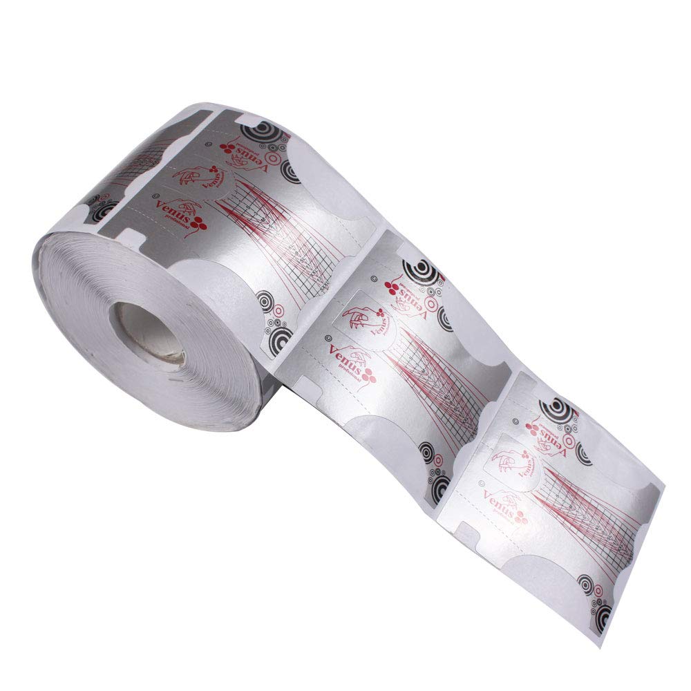 Beautyleader 500Pcs Nail Form, Nail Art Guide Stickers for Acrylic UV Gel Nail Tips Manicure Extension Tool (1 Roll / 500 PCS - Sliver) Beauty & Personal Care BeautyLeader