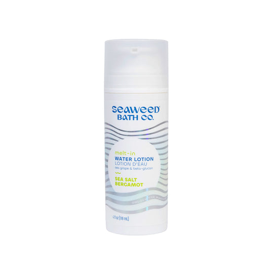 Seaweed Bath Co. Melt-In Water Lotion, Sea Salt Bergamot Scent, 4 Ounce, Sustainably Harvested Seaweed, Sea Grape, Beta-Glucan Beauty & Personal Care The Seaweed Bath Co.