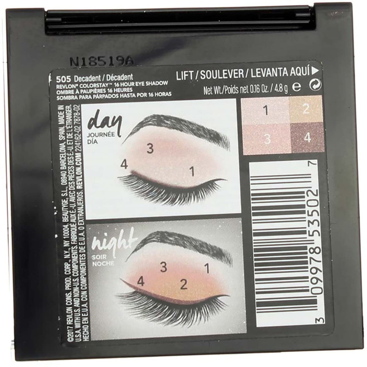 Revlon ColorStay 16 Hour Eye Shadow, Decadent [505] 0.16 oz (Pack of 2) Beauty & Personal Care REVLON