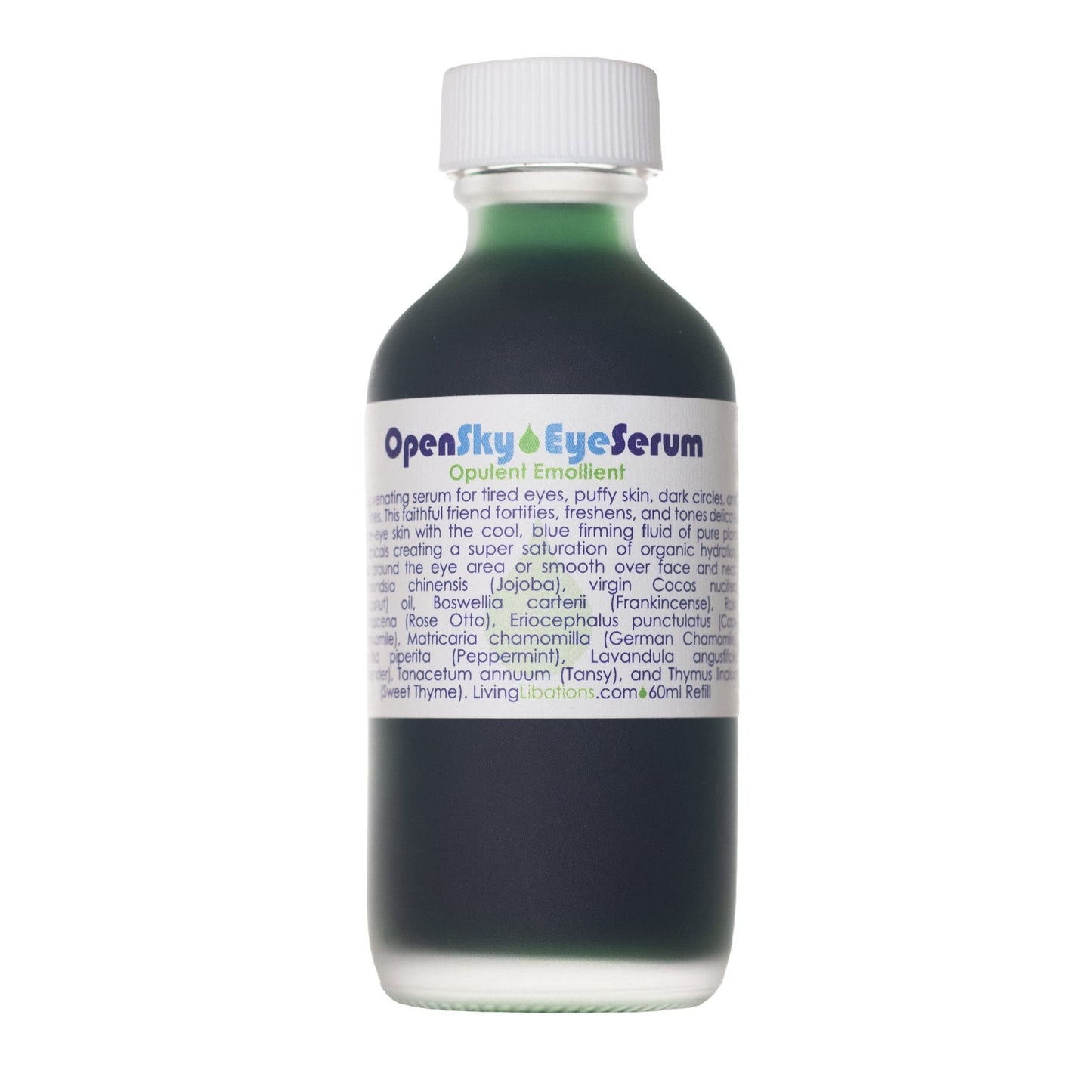 Living Libations - Organic Open Sky Eye Serum | Natural, Wildcrafted, Vegan Clean Beauty (2 fl oz | 60 mL Refill) Beauty & Personal Care LIVING LIBATIONS
