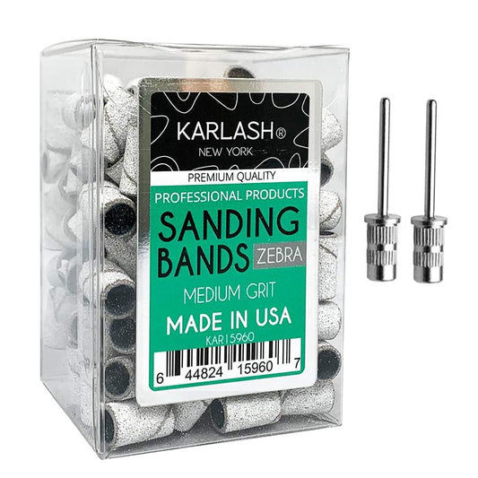 Karlash Professional Nail Sanding Bands Zebra Medium Grit File + Free 2 Mandrel (1 Pack) Beauty & Personal Care Karlash